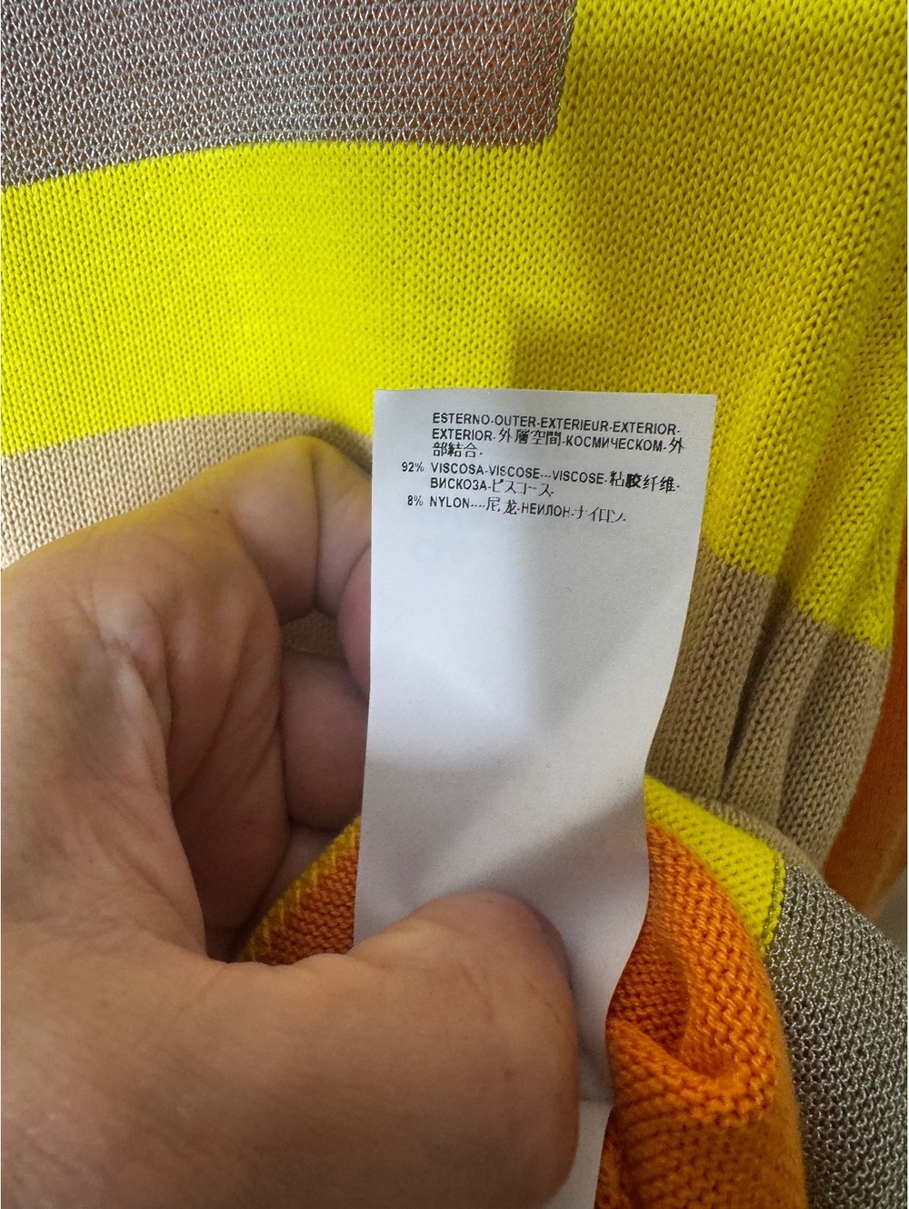 Versace Collection Womens IT 48 Cardigan Orange Geometric Viscose Made in Italy - Picture 5 of 8